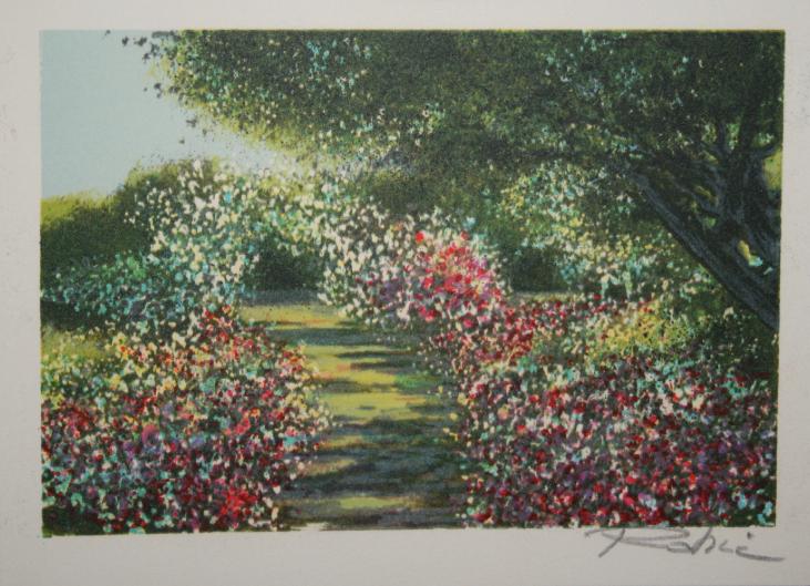 Raphael ROBIC - Original print - Lithograph - Garden in Giverny 8