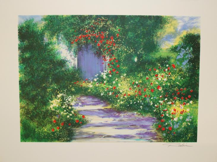 Raphael ROBIC - Original print - Lithograph - Garden in Giverny 12