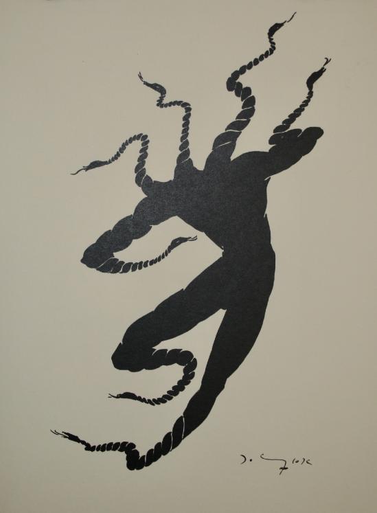 Frédéric DELANGLADE - Print - Lithograph - Zodiac Hydra