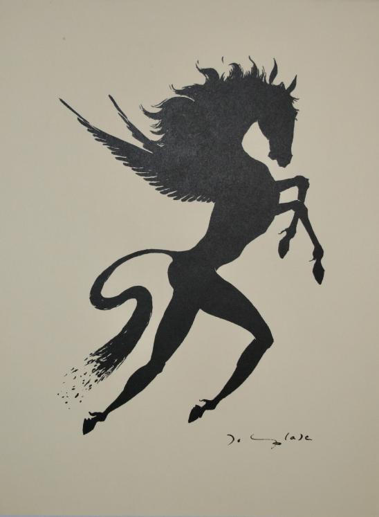 Frédéric DELANGLADE - Print - Lithograph - Zodiac Pegasus
