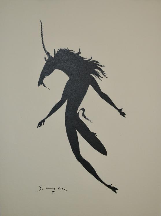 Frédéric DELANGLADE - Print - Lithograph - Zodiac Unicorn