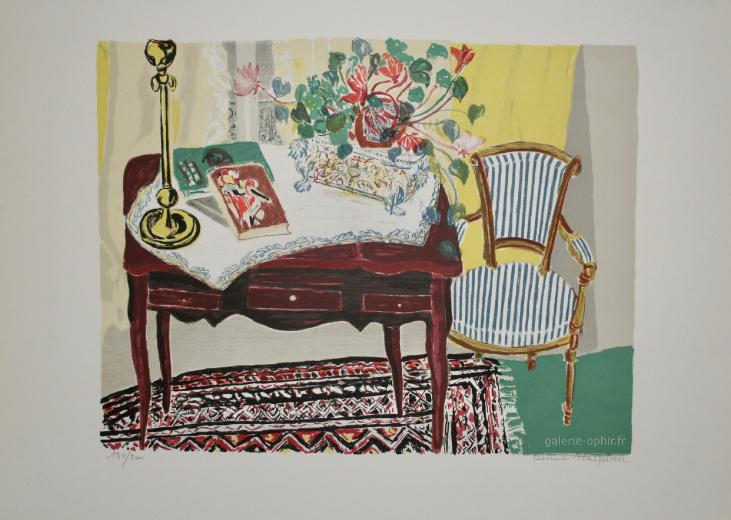 Renée HALPERN - Original print - Lithograph - The boudoir