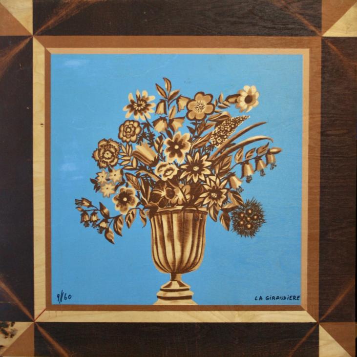 Mady de La GIRAUDIERE - Original print - Lithograph - Vase of flowers
