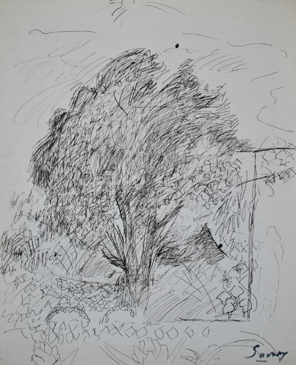 Robert SAVARY - Original drawing - Ink - The tree