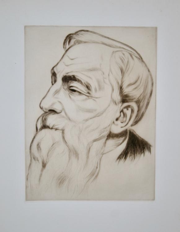 Rafaël SCHWARTZ - Original print - Etching - Auguste Rodin