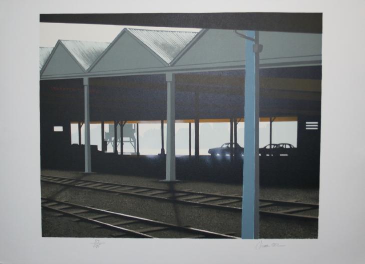 Michel BEZ - Original print - Lithograph - The shed