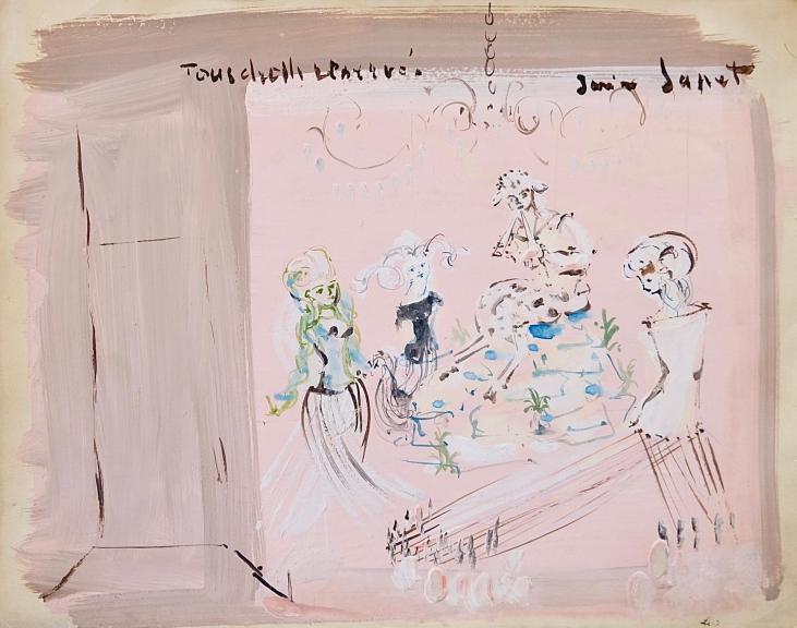 Janine JANET - Original painting - Gouache - Scenery project 16
