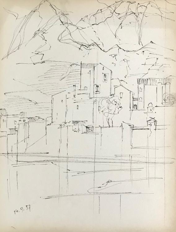 Lancelot Ney - Original drawing - Ink - Collioure 2