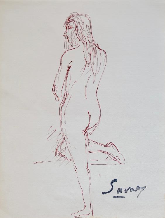 Robert SAVARY - Original drawing - Ink - Nude 50