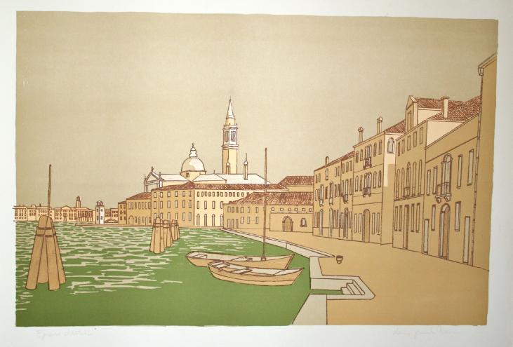 Denis Paul NOYER - Original print - Lithograph - Venice