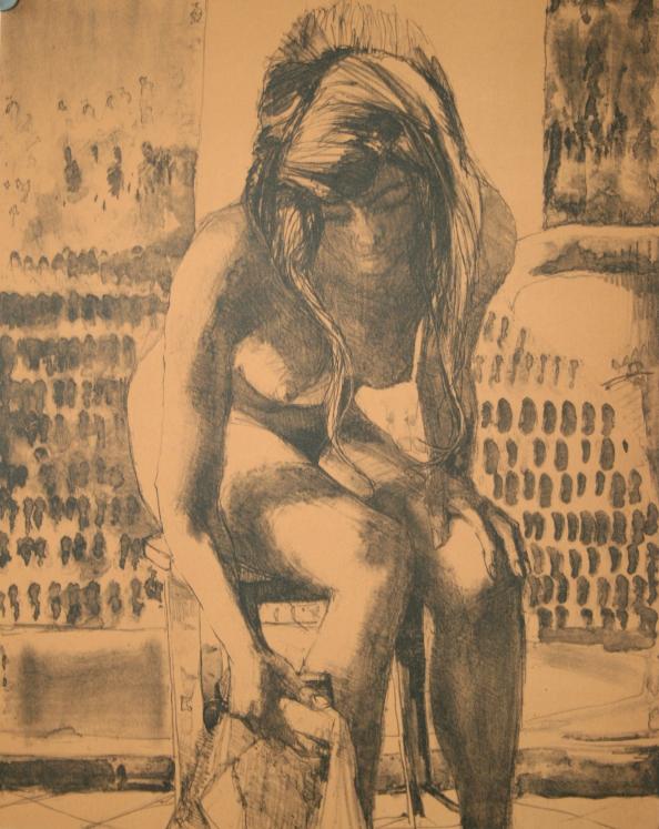 Pierre LETELLIER - Original print - Lithograph - Naked Suite N °15