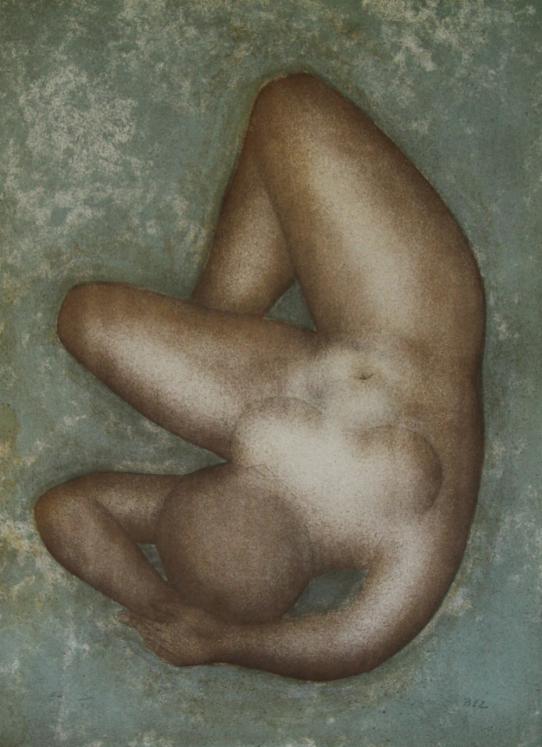 Michel BEZ - Original print - Lithograph - Naked woman