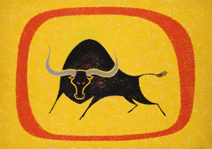 Llewellyn DE CARLO - Original painting - Gouache - The bull