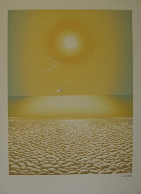 Daniel SCIORA - Original print - Lithograph -  Space conquest