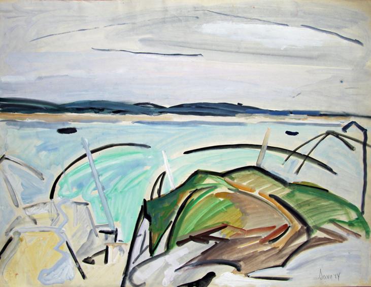 Robert SAVARY - Original painting - Gouache - Sea side