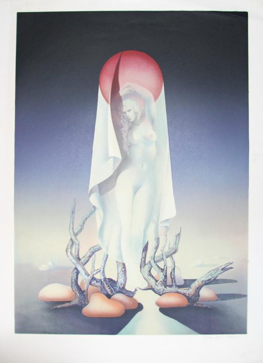 Jean-Paul CLEREN - Print - Lithograph - The woman in the sun