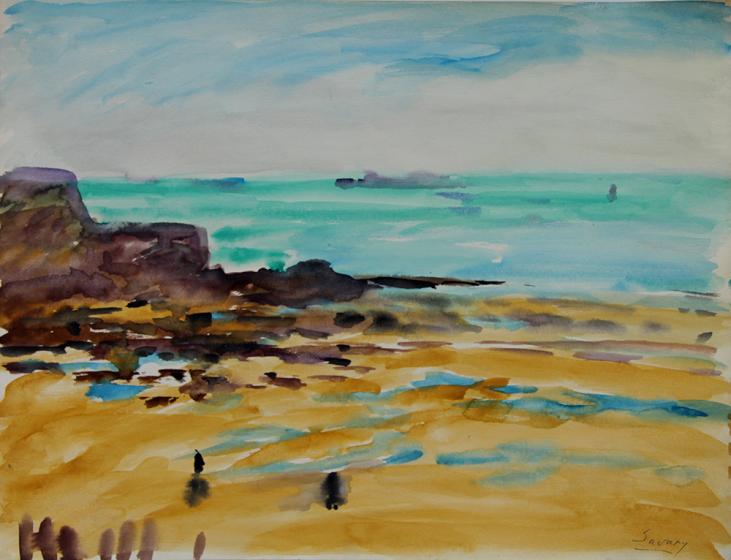 Robert SAVARY - Original painting - Watercolor - Ballad in Brittany