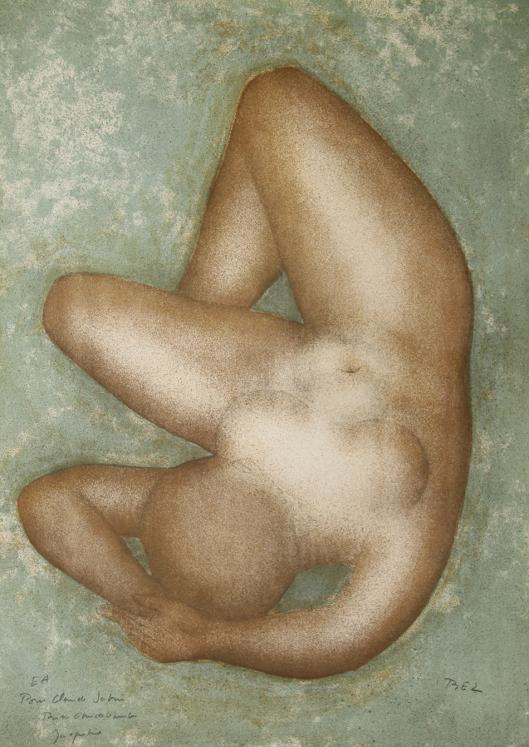 Michel BEZ - Original print - Lithograph - Naked woman 5