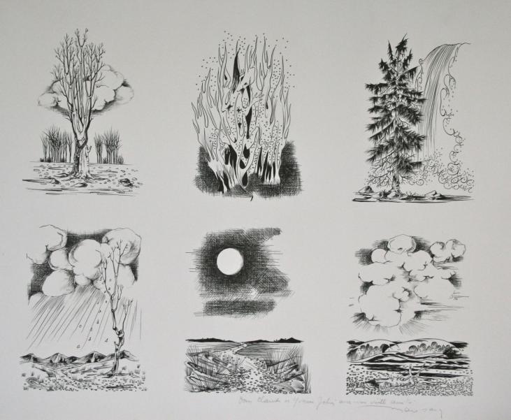 Max SAVY - Original print - Lithography - Seasons