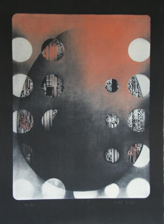 Michel CORFOU - Original print - Lithograph - Composition