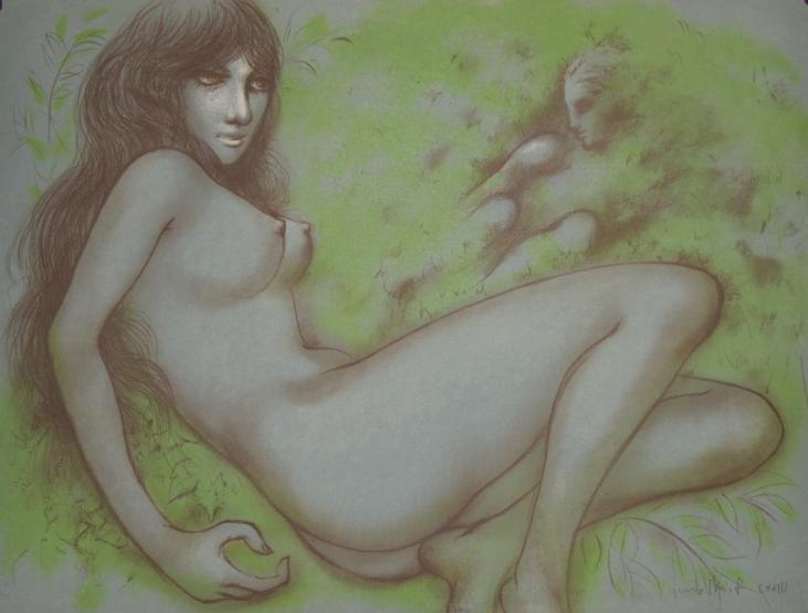 Iwami FURUSAWA - Original print - Lithograph - Naked woman 4