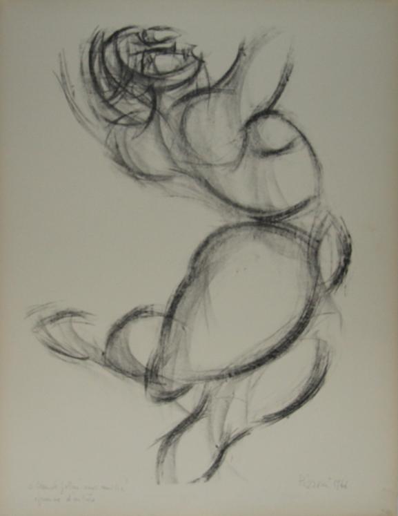 Isa PIZZONI - Original print - Lithograph - Dancers 4