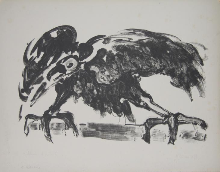 Isa PIZZONI - Original print - Lithograph - The eagle