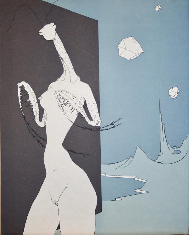 Félix LABISSE - Print - Lithograph - The religious lover