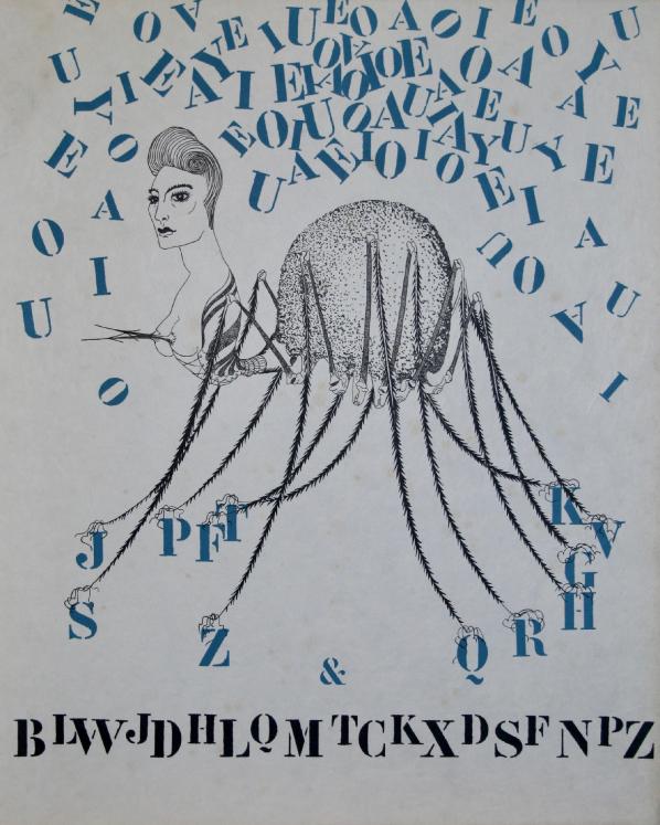Félix LABISSE - Print - Lithograph - The tarantula of letters