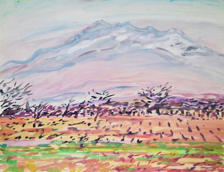 Robert SAVARY - Original painting - Gouache - Southern landscape