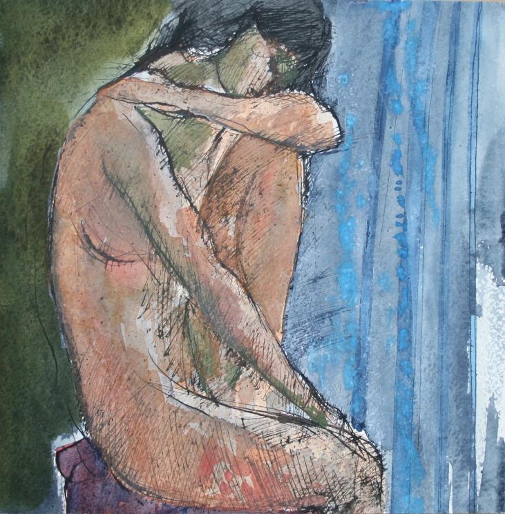 Guy Bardone - Original Painting - Watercolour - Naked