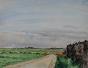 Pierre-Edmond PERADON - Original painting - Watercolor - Cloudy sky near Courseulles
