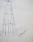 VIONNET Workshop - Original drawing - Pencil - Dress 4