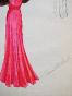 VIONNET Workshop - Original drawing - Pencil - Pink fur dress 27