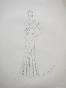 VIONNET Workshop - Original drawing - Pencil - Bow dress 101