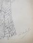 VIONNET Workshop - Original drawing - Pencil - Ruffled dress 119