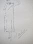 VIONNET Workshop - Original drawing - Pencil - Long belted coat 126
