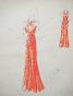 VIONNET Workshop - Original drawing - Pencil - Red dress 248