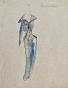Atelier VIONNET - Original drawing - Pencil - Blue muscadin costume project 302