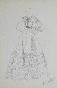 VIONNET Workshop - Original drawing - Pencil - Dress 522
