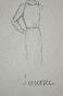 VIONNET Workshop - Original drawing - Pencil - Dress 572