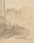 Auguste ROUBILLE - Original drawing - Pencil - Monument facade 1