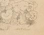 Auguste ROUBILLE - Original drawing - Pencil - Geranium