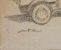 Auguste ROUBILLE - Original drawing - Pencil - Car 5