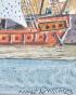 Armel DE WISMES - Original Painting - Watercolor - Galleon at dock 3