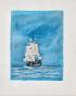 Armel DE WISMES - Original Painting - Watercolor - Galleon at sea 8