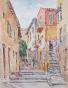 Etienne GAUDET - Original painting - Watercolor - Villefranche-sur-mer