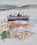 Etienne GAUDET - Original painting - Watercolor - Villefranche-sur-mer 6