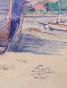 Etienne GAUDET - Original painting - Watercolor - Boat in Paimpol