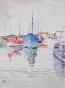 Etienne GAUDET - Original painting - Watercolor - Port of St Gilles Croix de Vie, Vendée 2